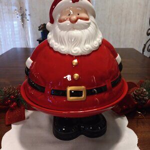 2 Piece raised Santa Plater/display (Kirkland discontinued)
